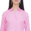 Regular Fit Solid 3/4 Formal Shirt For Women