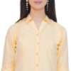 Regular Fit Solid 3/4 Formal Shirt For Women