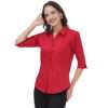 Regular Fit Solid 3/4 Formal Shirt For Women
