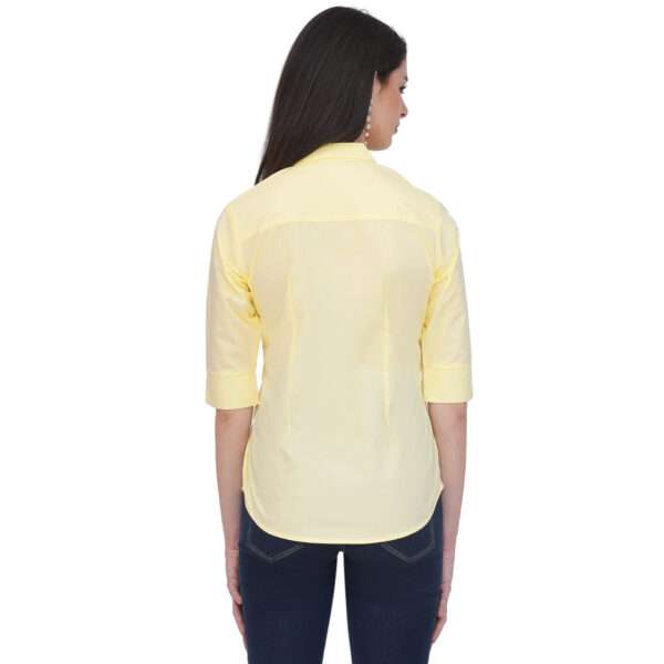 Regular Fit Solid 3/4 Formal Shirt For Women