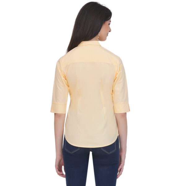 Regular Fit Solid 3/4 Formal Shirt For Women