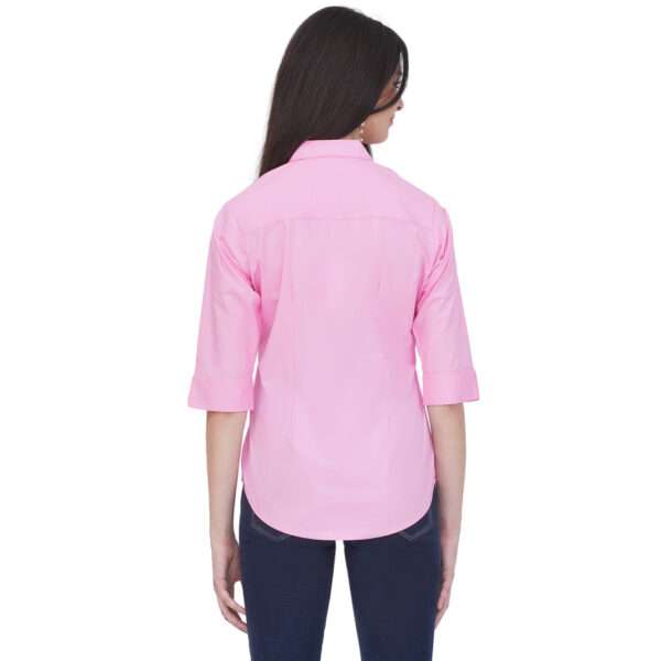 Regular Fit Solid 3/4 Formal Shirt For Women