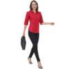 Regular Fit Solid 3/4 Formal Shirt For Women