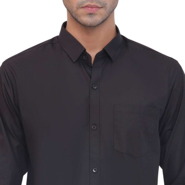 Men's Black Formal Shirt for Office & Business Wear – Black