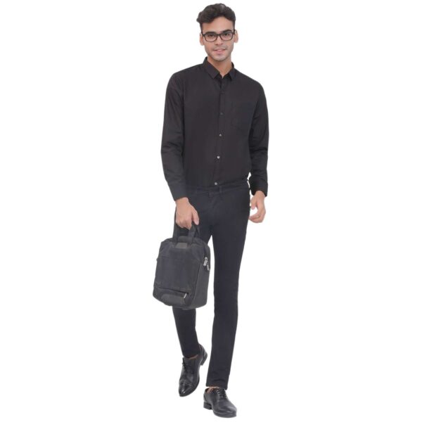 Men's Black Formal Shirt for Office & Business Wear – Black
