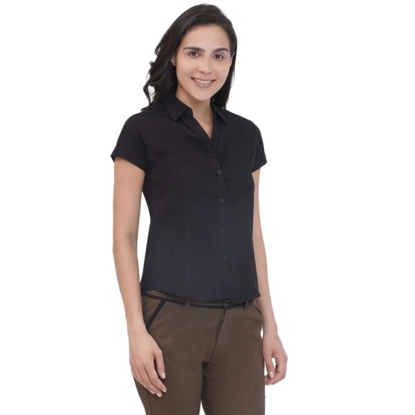 Women's Half Sleeve Solid Formal Shirt