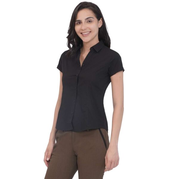 Women's Half Sleeve Solid Formal Shirt