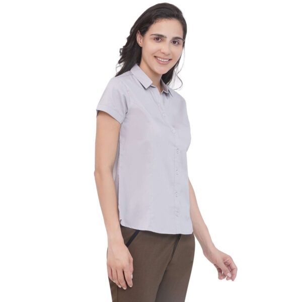Women's Half Sleeve Solid Formal Shirt