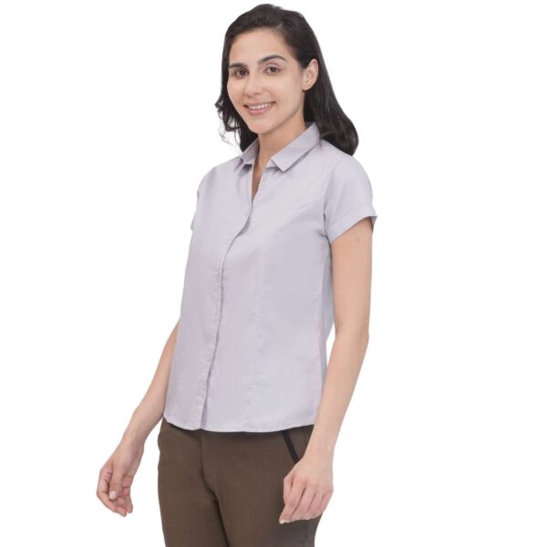 Women's Half Sleeve Solid Formal Shirt