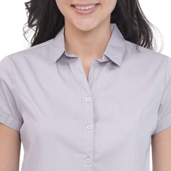 Women's Half Sleeve Solid Formal Shirt