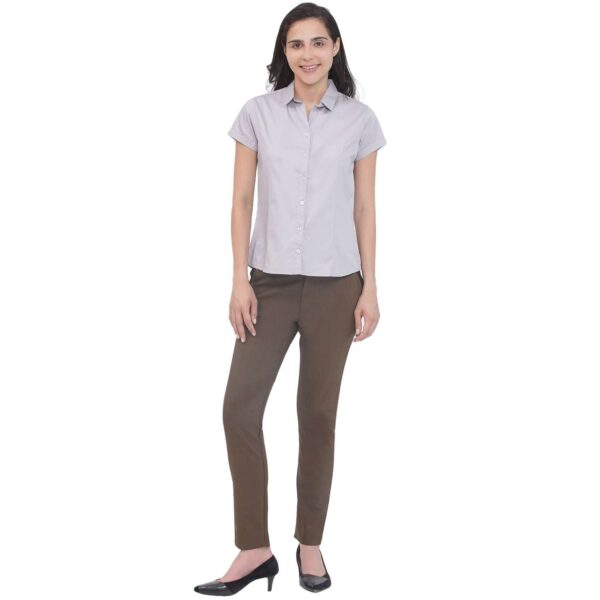 Women's Half Sleeve Solid Formal Shirt