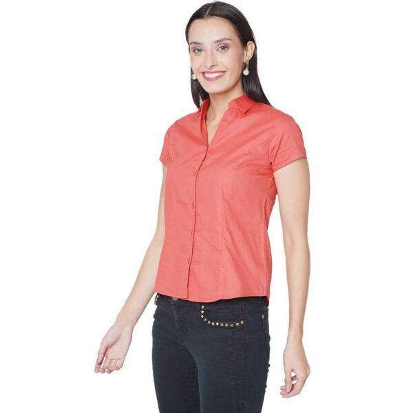 Women's Half Sleeve Solid Formal Shirt