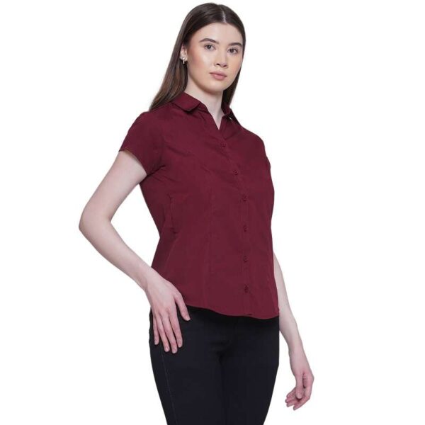 Women's Half Sleeve Solid Formal Shirt