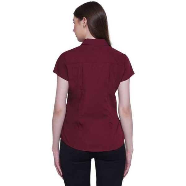 Women's Half Sleeve Solid Formal Shirt