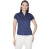 Half Sleeve Solid Formal Shirt For Women