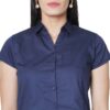 Half Sleeve Solid Formal Shirt For Women