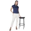 Half Sleeve Solid Formal Shirt For Women
