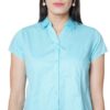 Half Sleeve Solid Formal Shirt For Women