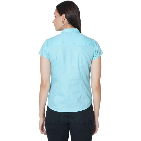 Half Sleeve Solid Formal Shirt For Women