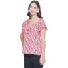 Women's Casual Cap Sleeve Deep Neck Crop Tunic Top