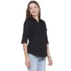 Regular Fit Solid 3/4 Formal Shirt For Women