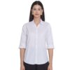 Regular Fit Solid 3/4 Formal Shirt For Women