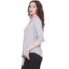 Regular Fit Solid 3/4 Formal Shirt For Women