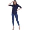 Regular Fit Solid 3/4 Formal Shirt For Women