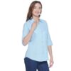Regular Fit Solid 3/4 Formal Shirt For Women