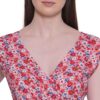 Women’s Floral Print Wrap V Neck Dress
