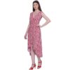 Women’s Floral Print Wrap V Neck Dress