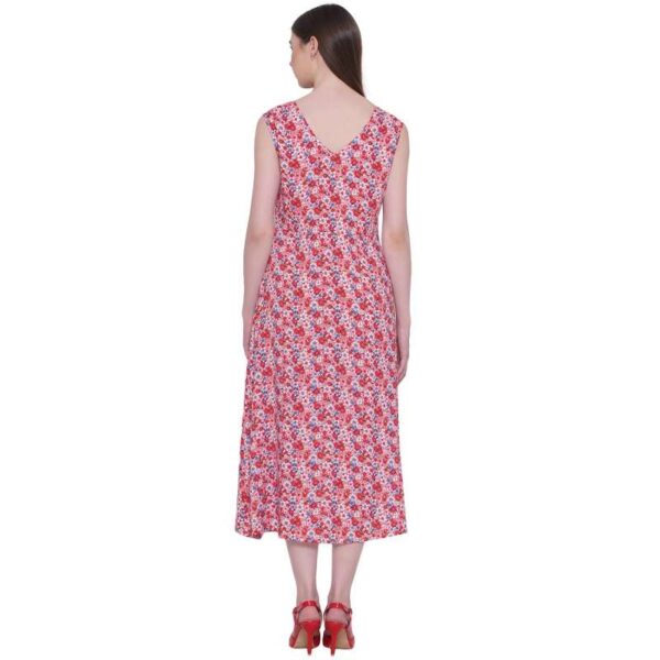 Women’s Floral Print Wrap V Neck Dress