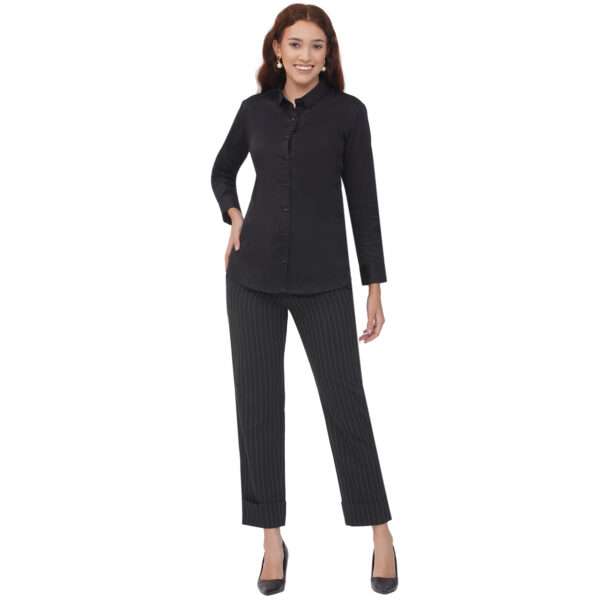 Women’s 100% Cotton Full Sleeve Spread Collar Solid Formal Shirt