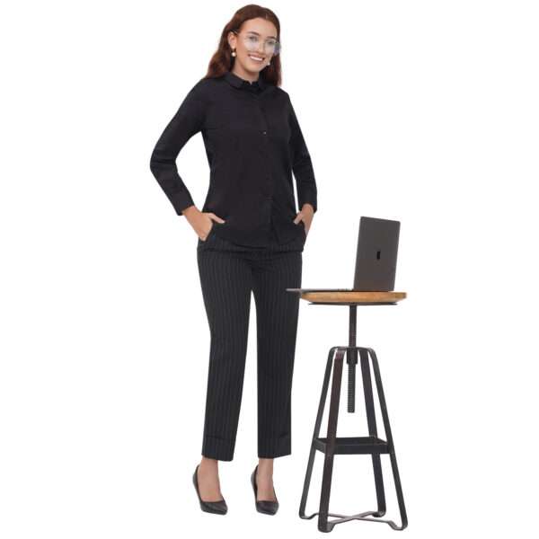Women’s 100% Cotton Full Sleeve Spread Collar Solid Formal Shirt