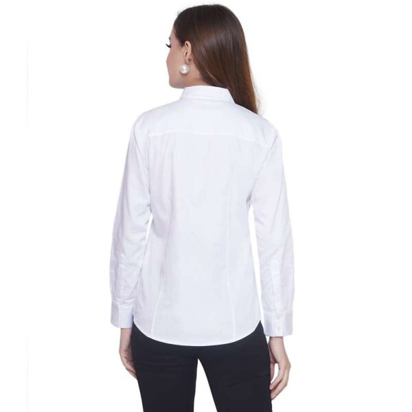Women’s 100% Cotton Full Sleeve Spread Collar Solid Formal Shirt