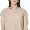 Women's Half Sleeve Solid Formal Shirt Regular Fit