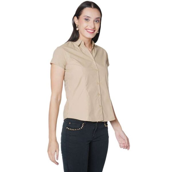 Women's Half Sleeve Solid Formal Shirt Regular Fit