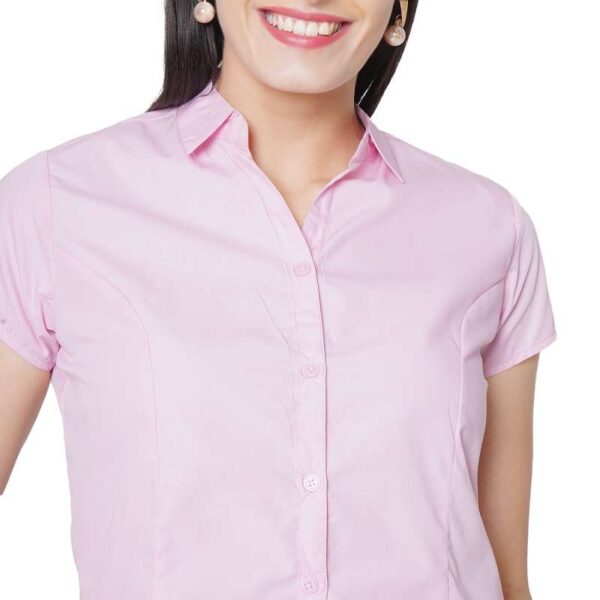 Women's Half Sleeve Solid Formal Shirt Regular Fit