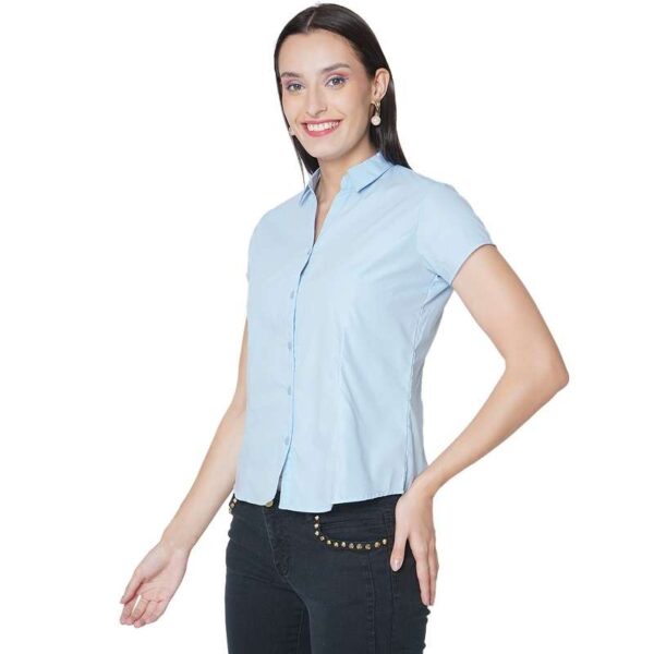 Women's Half Sleeve Solid Formal Shirt Regular Fit