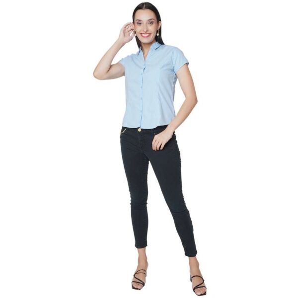 Women's Half Sleeve Solid Formal Shirt Regular Fit