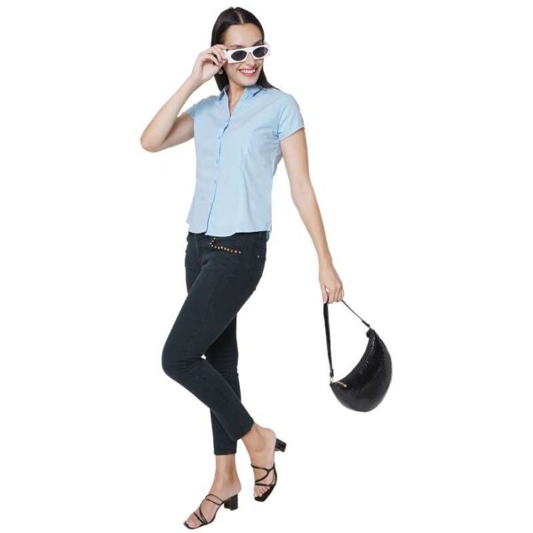 Women's Half Sleeve Solid Formal Shirt Regular Fit