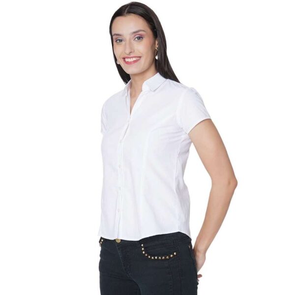Women's Half Sleeve Solid Formal Shirt Regular Fit