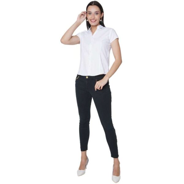 Women's Half Sleeve Solid Formal Shirt Regular Fit