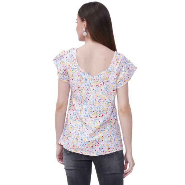 Women's Casual Cap Sleeve Deep Neck Crop Tunic Top