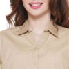 Regular Fit Solid 3/4 Formal Shirt For Women