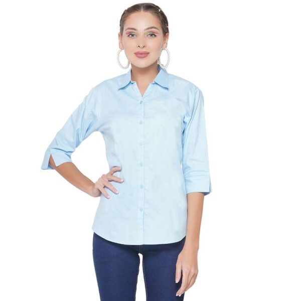 Women Regular Fit Solid Formal Shirt