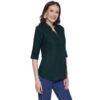 Women's Rayon 3/4th Sleeve Solid Casual Shirt