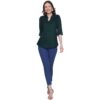 Women's Rayon 3/4th Sleeve Solid Casual Shirt