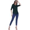 Women's Rayon 3/4th Sleeve Solid Casual Shirt