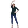 Women's Rayon 3/4th Sleeve Solid Casual Shirt